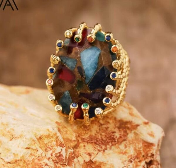 Anillo Coloured Stone, Joyería Luison