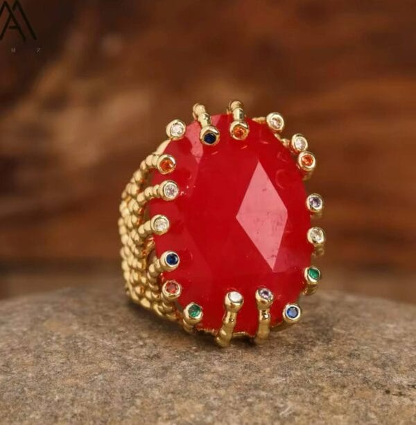 Anillo Fashcia Malaysia Jade, Joyería Luison