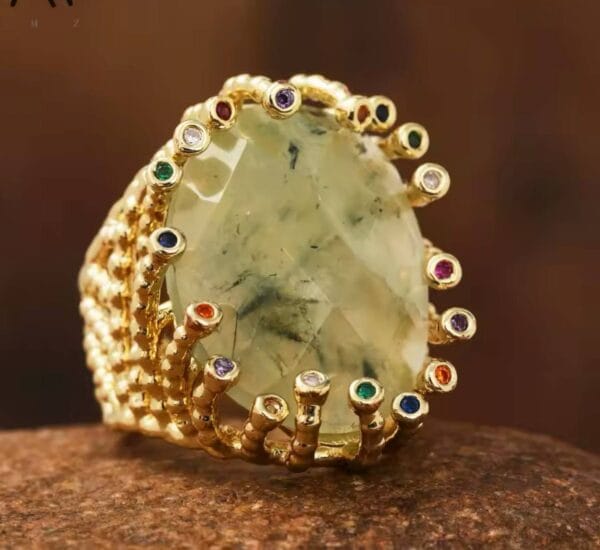 Anillo Prehnite, Joyería Luison