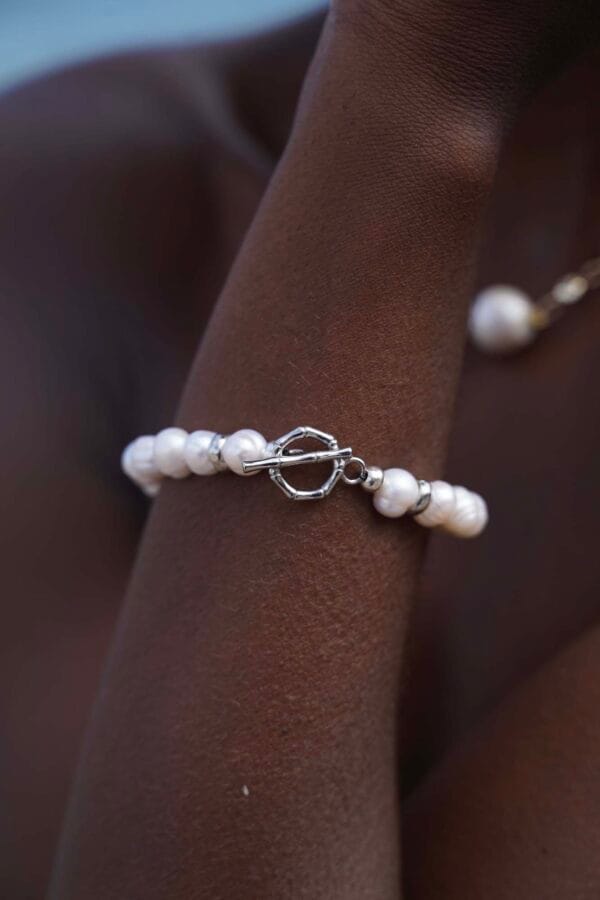 Esperanza Brazalete de Perlas Blanca, Joyería Luison