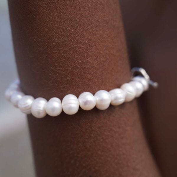 Esperanza Brazalete de Perlas Blanca, Joyería Luison