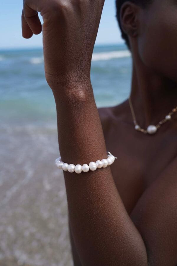 Esperanza Brazalete de Perlas Blanca, Joyería Luison