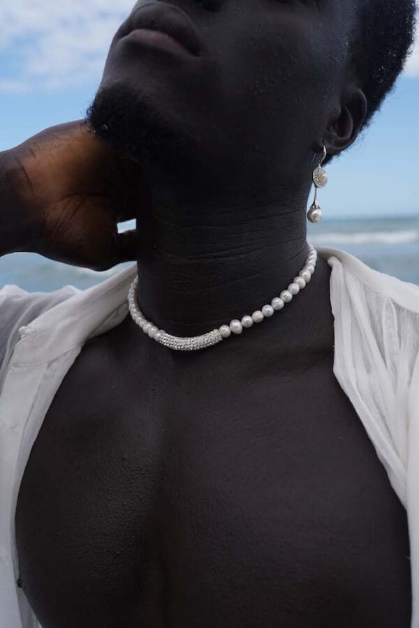 Collar Poseidón Perlas Blancas y Plata 925, Joyería Luison