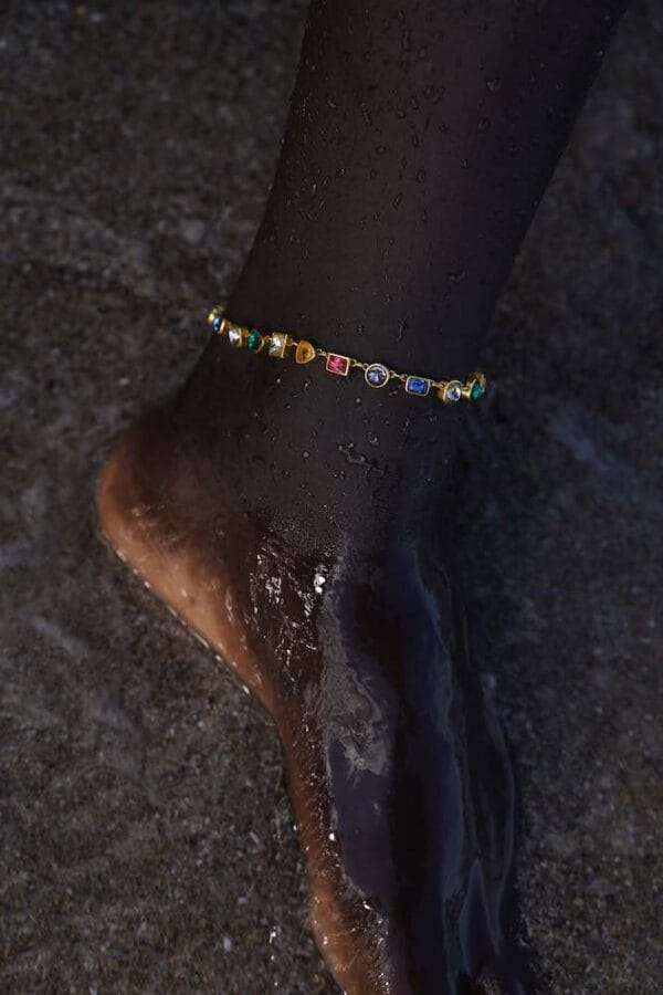 Acuarela - Tobillera Swarovski, Joyería Luison