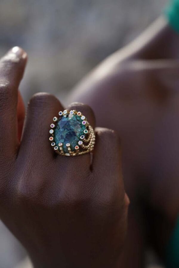 Anillos Rainbow Persian Jade, Joyería Luison