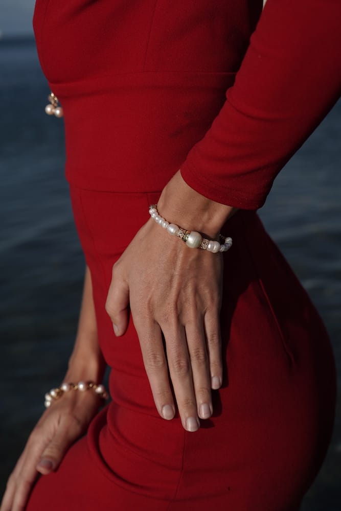 ATHENEA Brazalete de Perlas Blancas, Luison