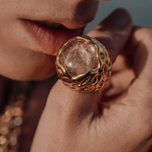 Moon Gold | Anillo de Plata 925, Joyería Luison