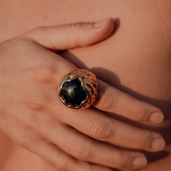 Anillo Turmalina Black Gold, Joyería Luison
