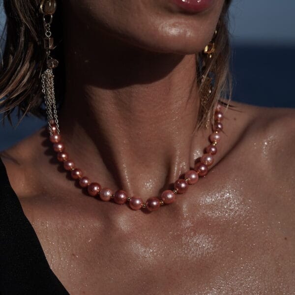 Collar Pink Love Perlas Rosas y Plata 925, Luison