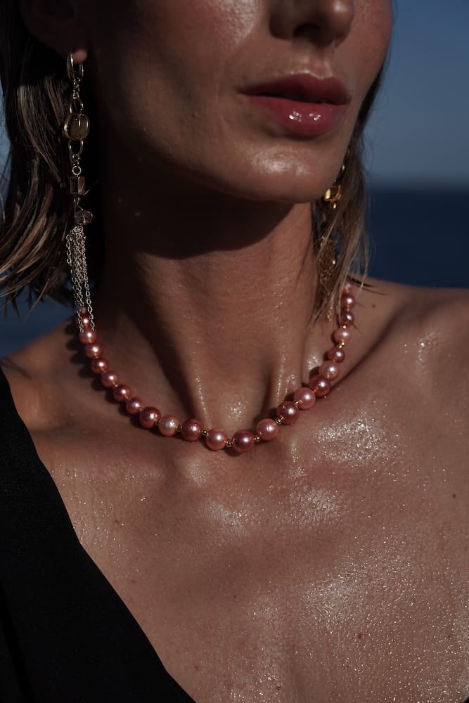 Collar Pink Love Perlas Rosas y Plata 925, Luison