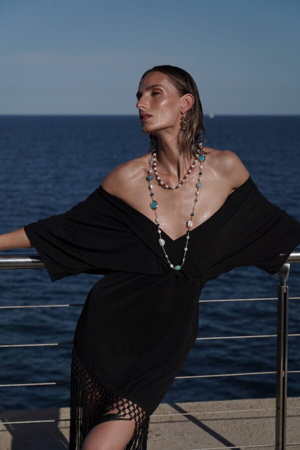 Collar Glamour Sautoir Perlas Barrocas y Oro 18k, Joyería Luison