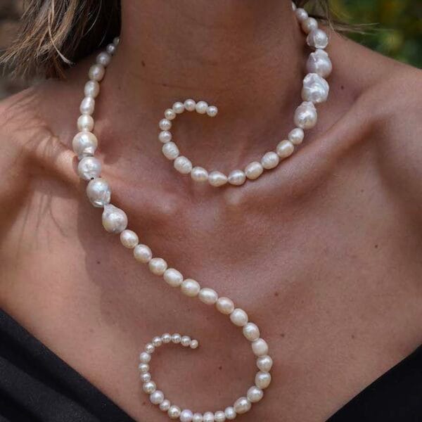 Collar Snape Perlas Marinas, Joyería Luison