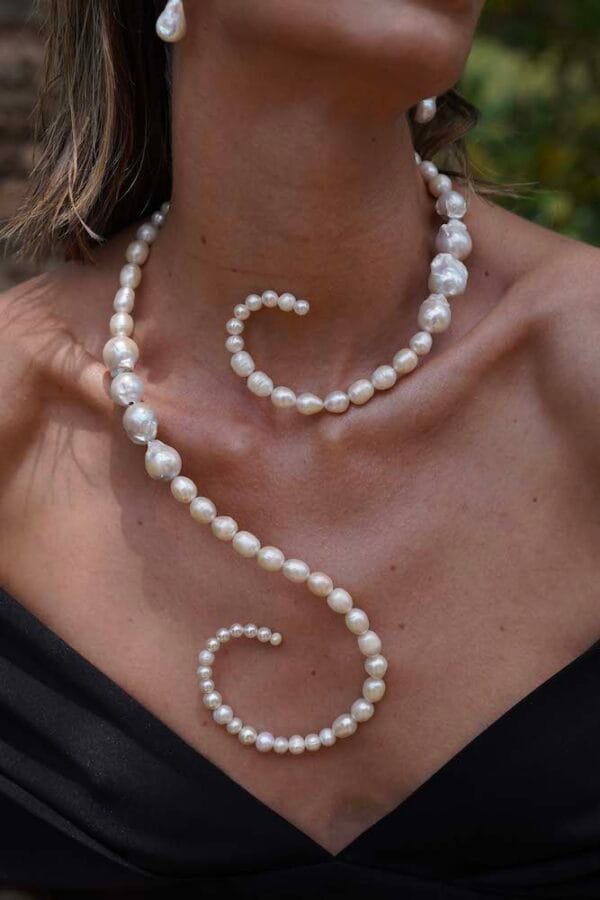 Collar Snape Perlas Marinas, Joyería Luison