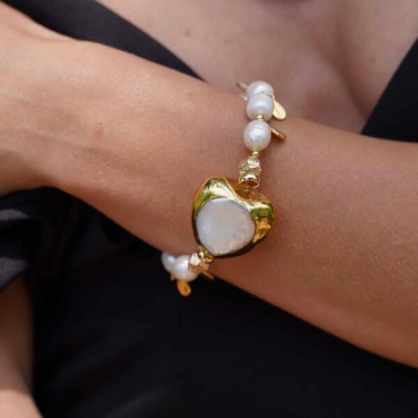 Corazón Barroco Gold Brazalete Perlas, Luison
