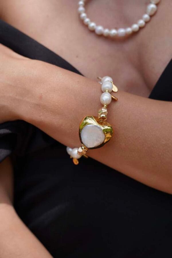 Corazón Barroco Gold Brazalete Perlas, Luison