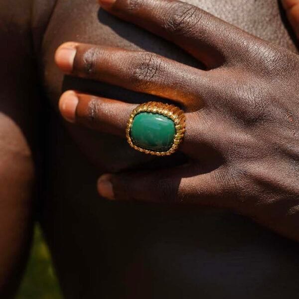 Anillo Aventurina Gold, Joyería Luison