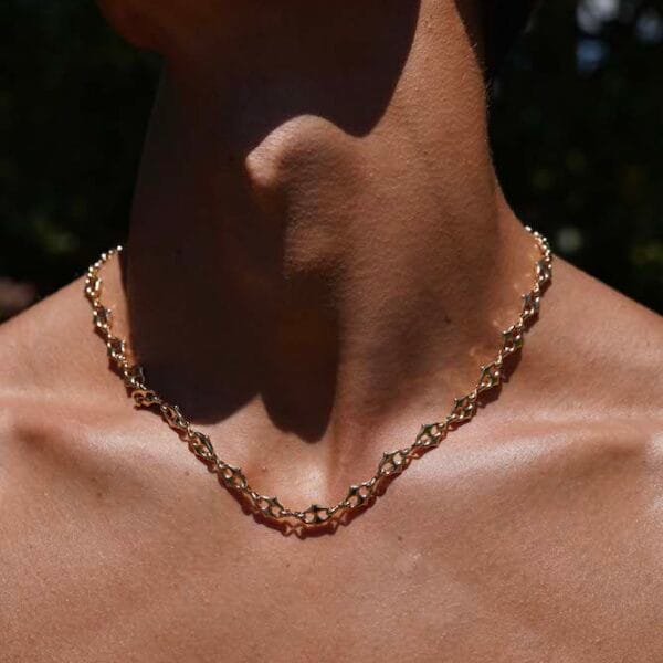 Collar Gold Wolf Eslabones en Oro 18k, Joyería Luison