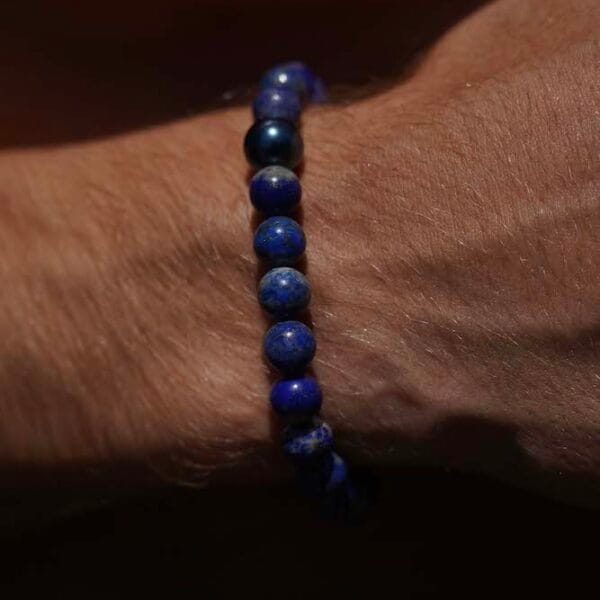 Brazalete Nature Lapislázuli y Oro 18k, Joyería Luison