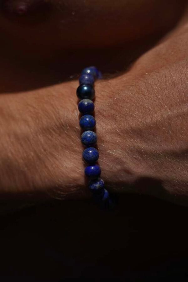 Brazalete Nature Lapislázuli y Oro 18k, Joyería Luison