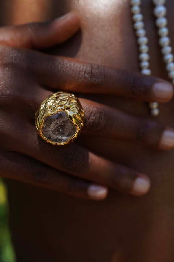 Moon Gold | Anillo de Plata 925, Joyería Luison