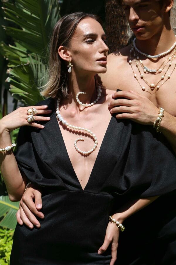 Collar Snape Perlas Marinas, Joyería Luison