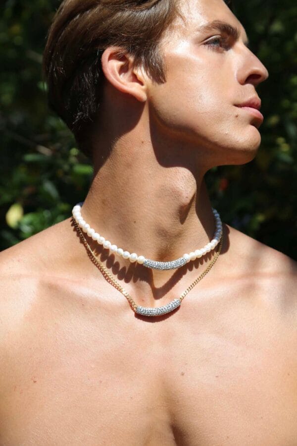 Collar Poseidón Perlas Blancas y Plata 925, Joyería Luison
