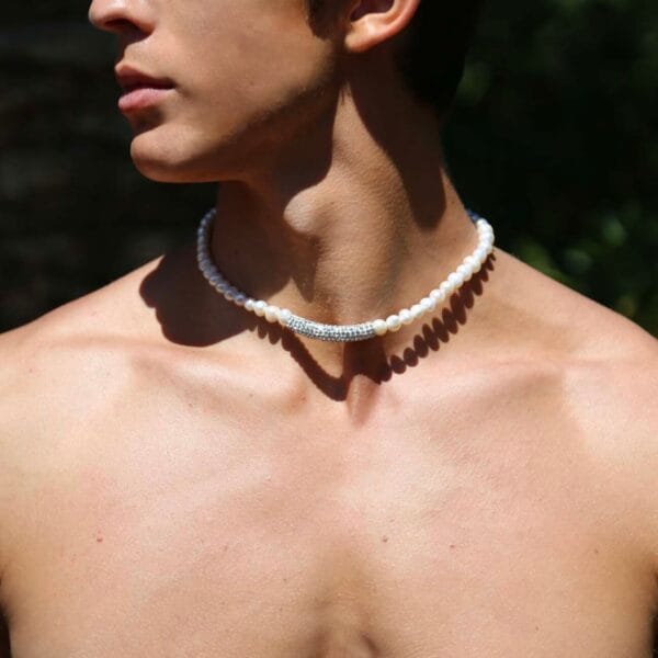 Collar Poseidón Perlas Blancas y Plata 925, Joyería Luison