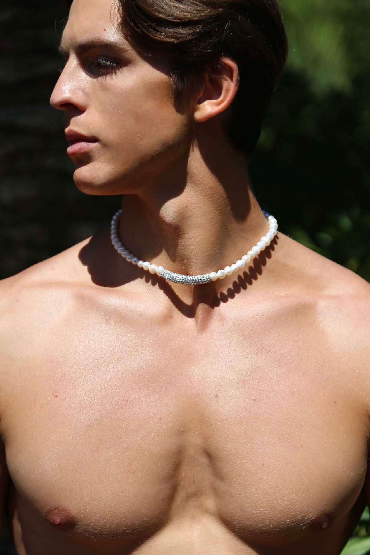 Collar Poseidón Perlas Blancas y Plata 925, Joyería Luison