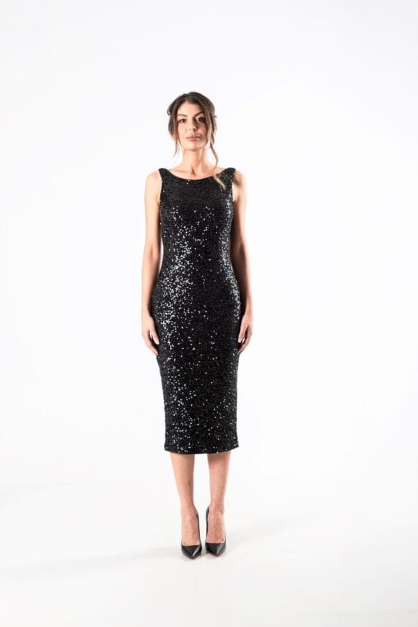 Vestido Fiesta Ajustado de Lentejuelas, Luison