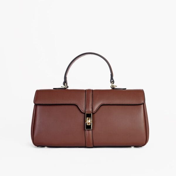Bolso Elegante de Piel, Bandolera Caramelo Mujer, Luison