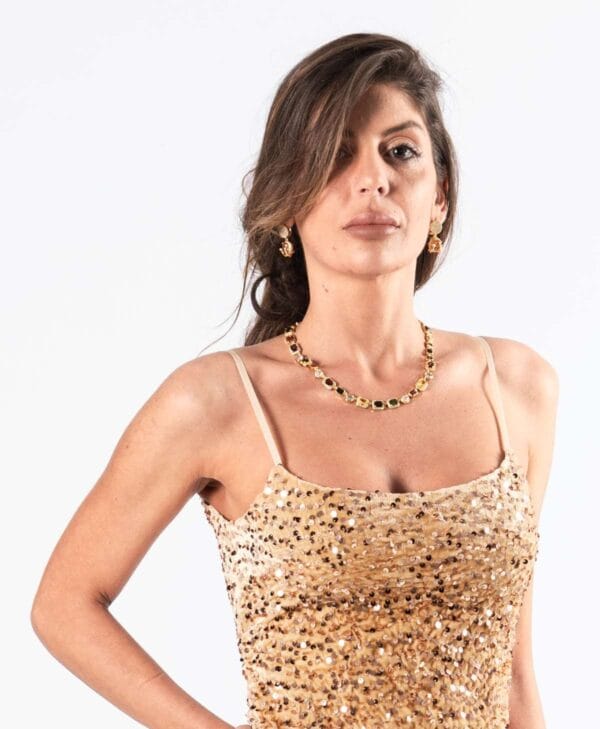 Collar de Piedras Preciosas en Oro 18K, Luison