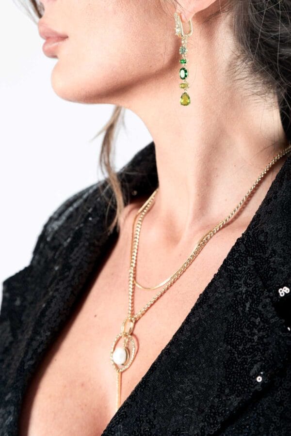 Gargantilla de Oro Amarillo18 Kt con Perla Central, Luison