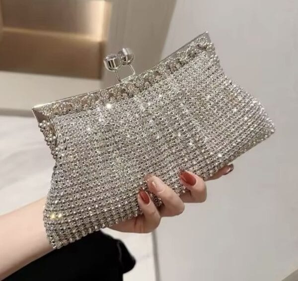 Bolso de Mano Plateado Teatro - Imagen 2