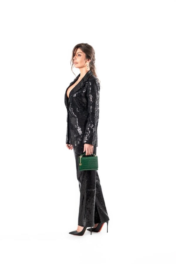 Conjunto de Traje Negro con Lentejuelas, Luison