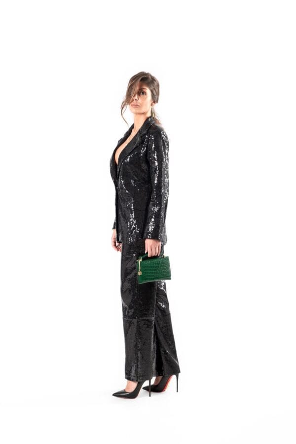 Conjunto de Traje Negro con Lentejuelas, Luison