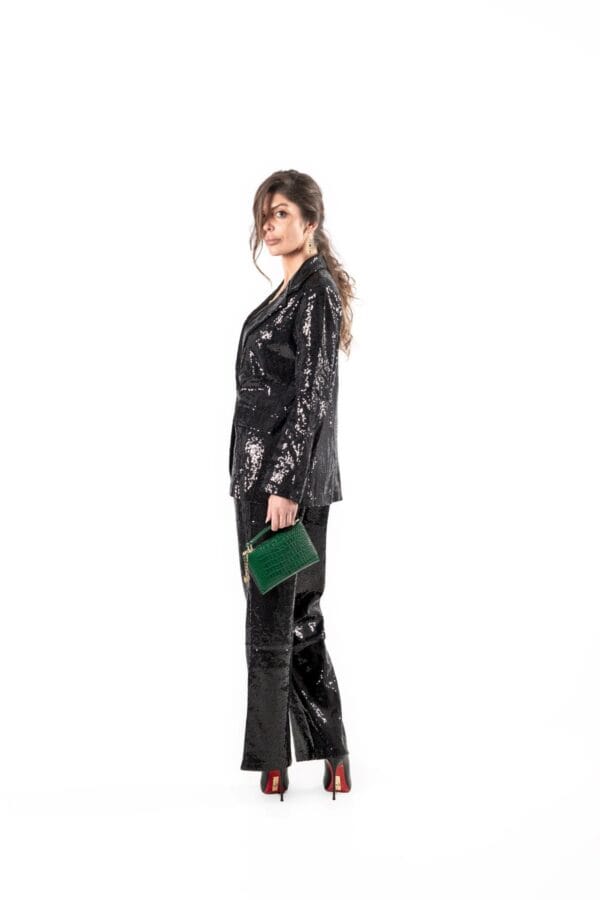 Conjunto de Traje Negro con Lentejuelas, Luison