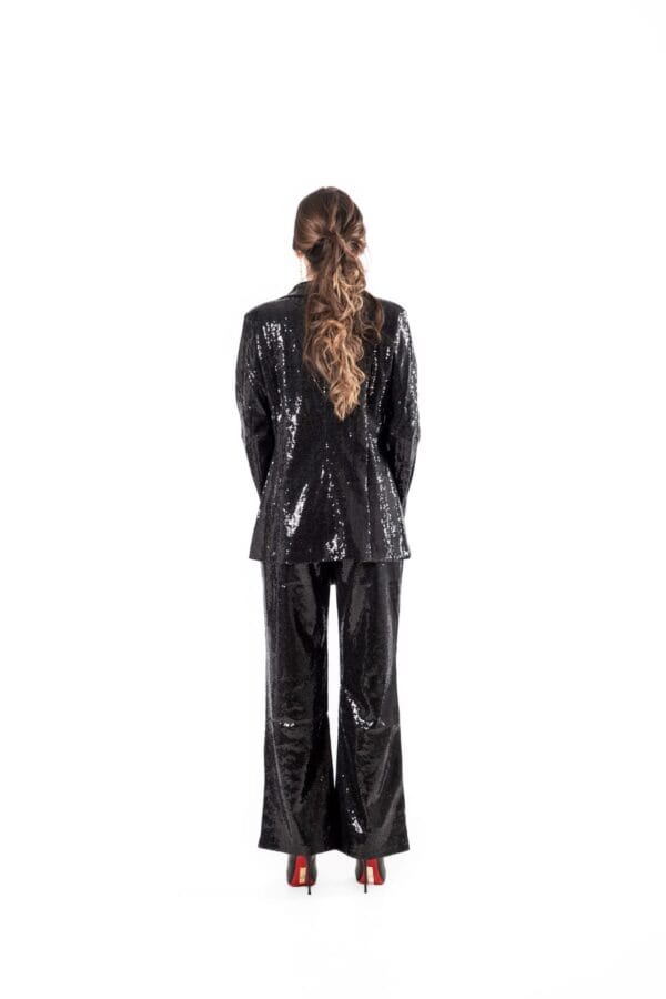 Conjunto de Traje Negro con Lentejuelas, Luison