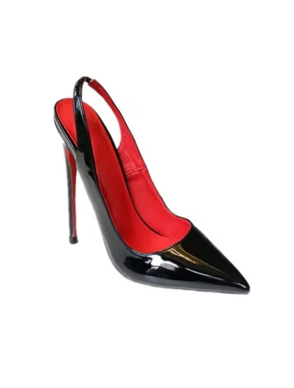 Tacones Negros Ultraaltos con Interior Rojo | LUISON