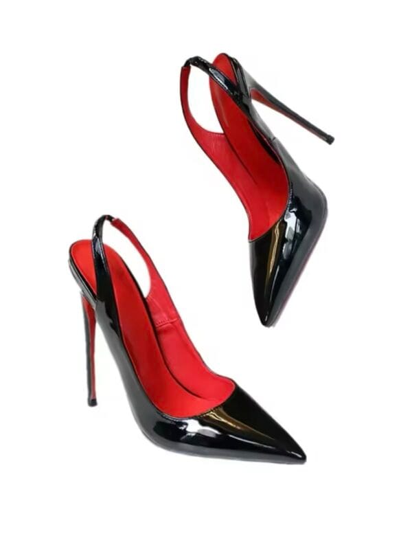 Tacones Negros Ultraaltos con Interior Rojo | LUISON