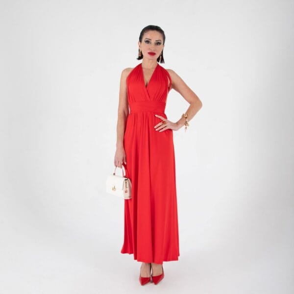 Vestido Largo Rojo Convertible Multiway | LUISON