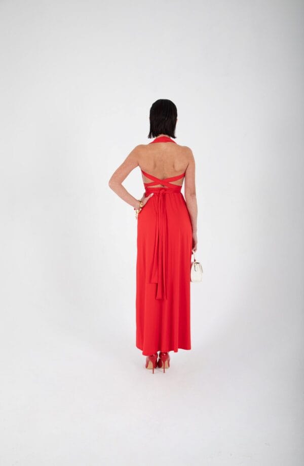 Vestido Largo Rojo Convertible Multiway | LUISON