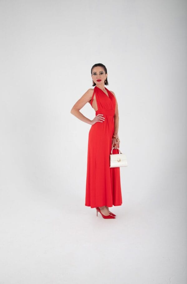 Vestido Largo Rojo Convertible Multiway | LUISON