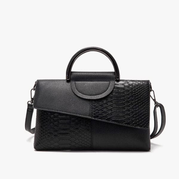 Bolso de Mano Serpiente Negro