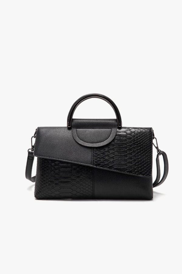 Bolso de Mano Serpiente Negro