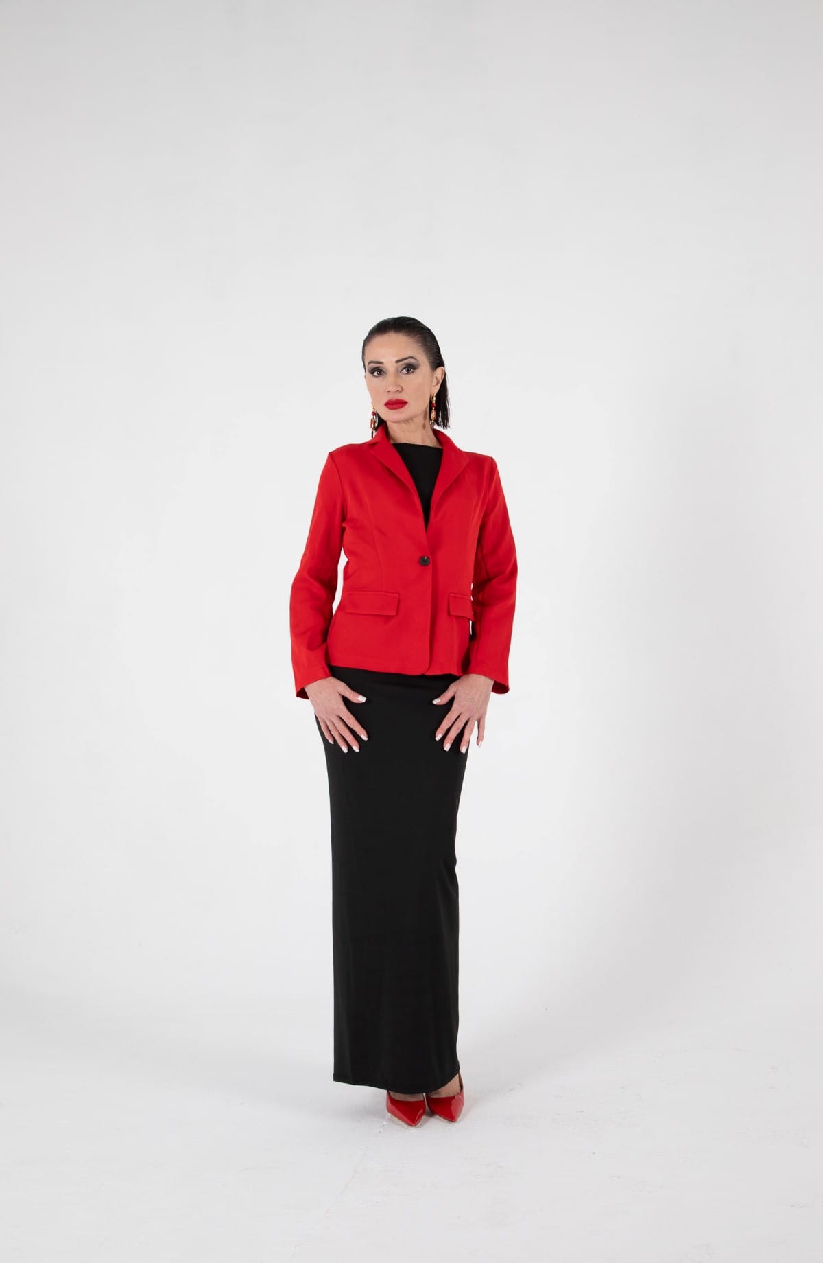 Chaqueta Roja Elegante para Mujer | LUISON