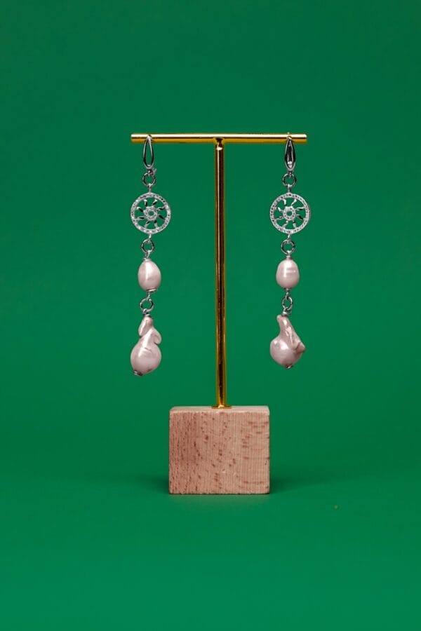 Pendientes Largos con Perlas Barrocas Australianas y Plata 925 | LUISON
