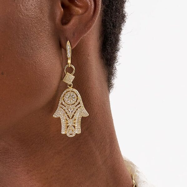 Pendientes Midas Hand Gold Fátima