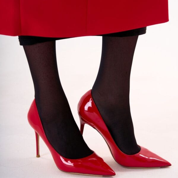 Tacones Altos Rojos de Cuero Lacado | LUISON