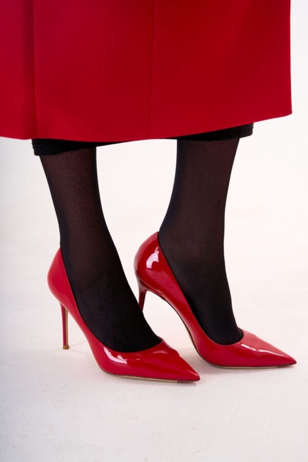 Tacones Altos Rojos de Cuero Lacado | LUISON