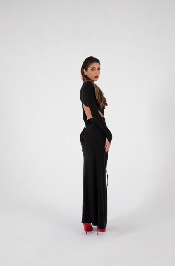Vestido Conjunto Negro Elegante Largo | LUISON
